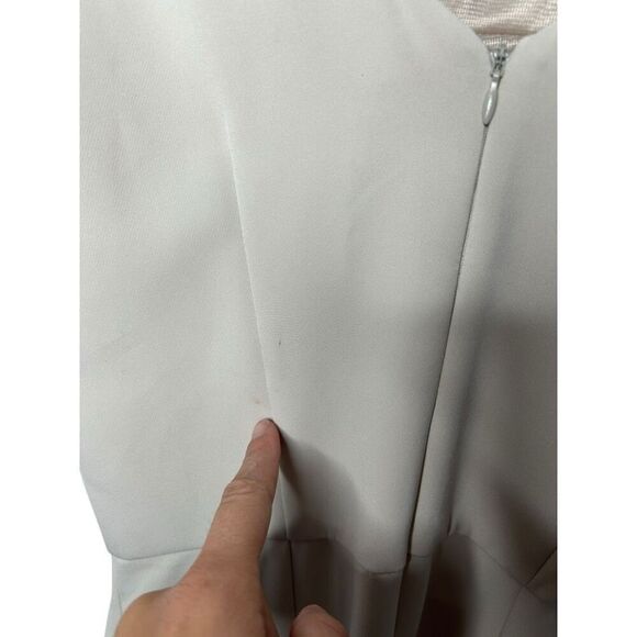 Rinascimento Italy Cream Peplum Knee Length Dress Size M Clean Girl Old Money - Picture 9 of 15